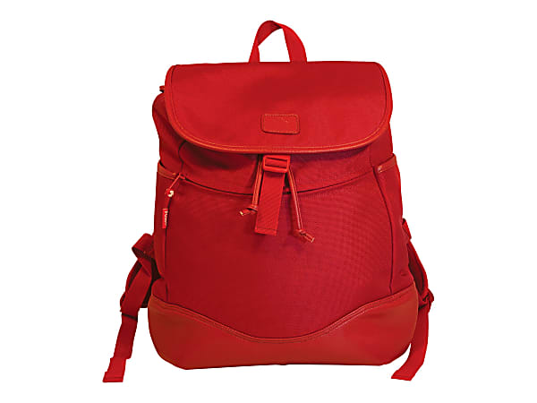 SUMO Carrying Case (Backpack) for 14.1" to 15" Notebook - Red - Ballistic Nylon, Polyurethane Leather, Faux Leather Body - Shoulder Strap - 17" Height x 14" Width x 6" Depth