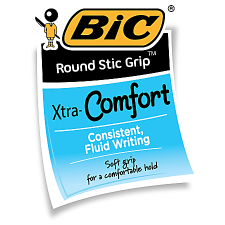 Details about   12 Pk BIC Xtra-Comfort Medium Point Black Ink Pens Consistent Fluid Writing 