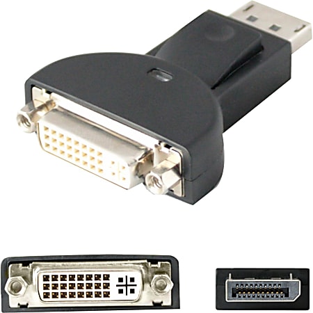 AddOn DisplayPort Male to DVI-I Female Black Adapter