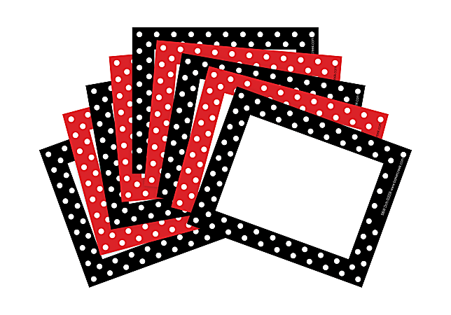 Barker Creek Dots Name Badges/Self-Adhesive Labels, 3 1/2" x 2 3/4", Multicolor, Pack Of 90