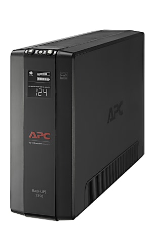 APC® Back-UPS® Pro BX Compact Tower Uninterruptible Power Supply, 10 Outlets, 1,350VA/810 Watts, BX1350M