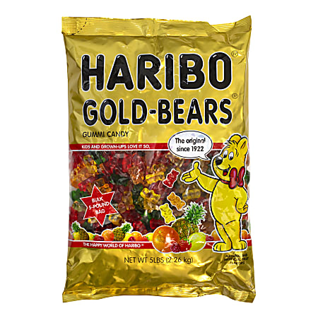 Haribo Gummies, Gold Bears, 5-Lb Bag