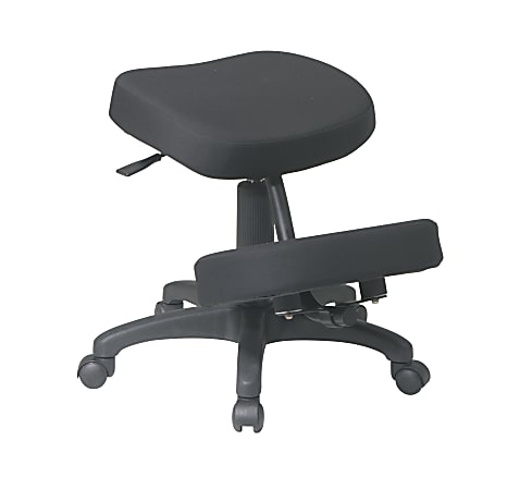Office Star™ Work Smart Ergonomic Knee Chair, 5 Star Base, Black