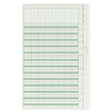 Office Depot® Brand Columnar Pad, 12-Column, 11" x 16 3/8", 25 Sheets, Green