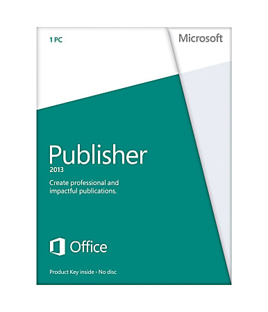 Microsoft® Office Publisher 2013, English Version, Product Key