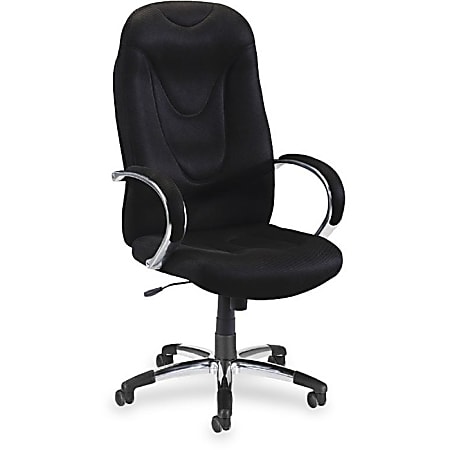 Lorell® Wellness By Design Airseat Executive Ergonomic High-Back Fabric Chair, Black