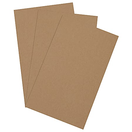 Partners Brand Heavy-Duty Chipboard Pads, 8 1/2" x 14", Kraft, Case Of 575