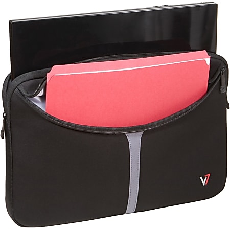 V7 Professional CSP1-9N Carrying Case (Sleeve) for 16" Notebook - Black - Neopro - 11" Height x 15.8" Width x 0.8" Depth