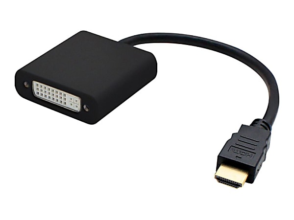 AddOn 8in HDMI to DVI-D Adapter Cable - Adapter - dual link - DVI-D female to HDMI male - 7.9 in - black