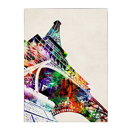 Trademark Global Eiffel Tower Gallery-Wrapped Canvas Print By Michael Tompsett, 24"H x 32"W