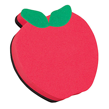 Ashley Productions Magnetic Whiteboard Erasers, 3 3/4", Apple, Pack Of 6