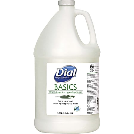 Dial® Basics Liquid Hand Soap, Unscented, 128 Oz Bottle