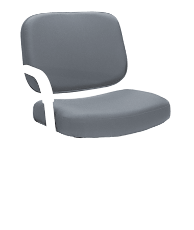OFM Big And Tall Reception Chair With Arms, Gray/Black