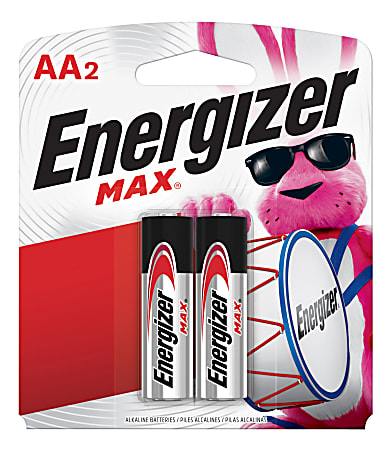 Energizer® Max® AA Alkaline Batteries, Pack Of 2