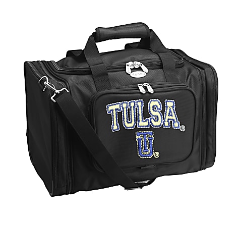 Denco Sports Luggage Expandable Travel Duffel Bag, Tulsa Golden Hurricane, 12 1/2"H x 18" - 22"W x 12"D, Black