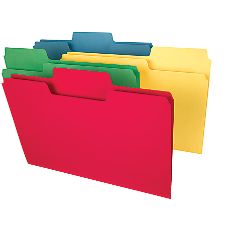 Smead® SuperTab® Heavyweight File Folders, Legal Size, Assorted Colors, Box Of 50
