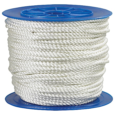 Office Depot® Brand Twisted Nylon Rope, 1,480 Lb, 1/4" x 600', White