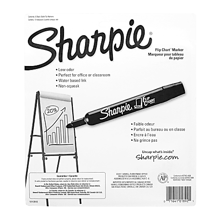 Sharpie Flip Chart Markers Black Pack Of 8 - Office Depot