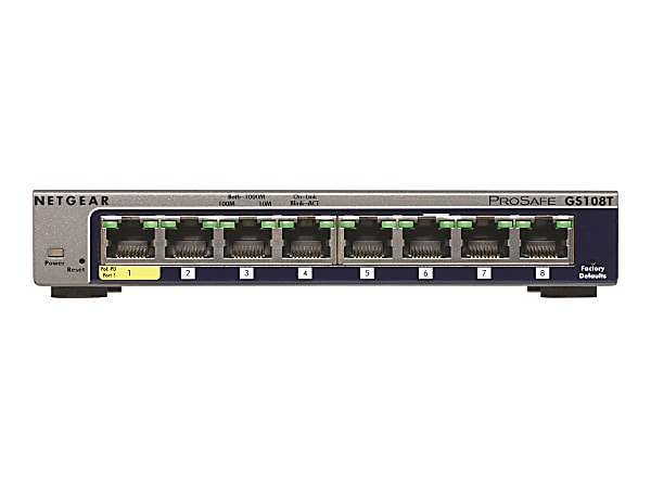 NETGEAR 8-Port Smart Managed Pro Switch, GS108T
