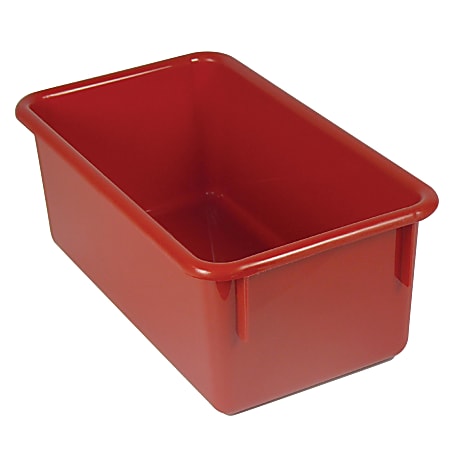 Romanoff Stowaway® Tray Without Lid, Medium Size, Red, Pack Of 5