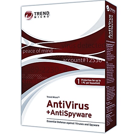Trend Micro™ AntiVirus + AntiSpyware, Traditional Disc