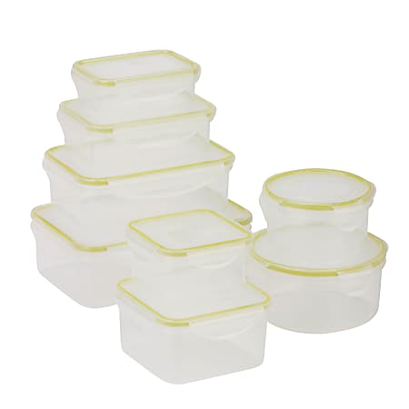 Honey-Can-Do 16-Piece Locking Food Container Set, 0.3 -