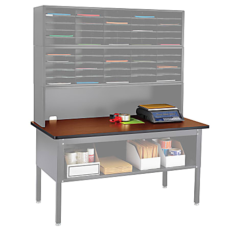 Safco® E-Z Sort® Mailroom Furniture, Table Top, 1"H x 60"W x 30"D, Cherry
