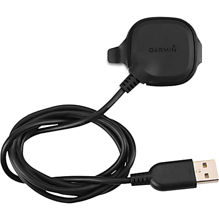 Garmin Charging/Data Clip (Black Watch) - Proprietary/USB Data Transfer Cable for Wrist Watch - First End: 1 x Type A Male USB - Second End: 1 x Proprietary Connector - Black