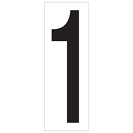 Office Depot® Brand Vinyl Warehouse Labels, DL9301, Number 1, 3 1/2