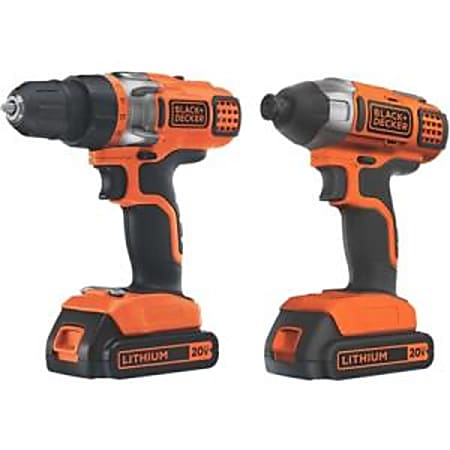 Black & Decker 20V MAX Lithium Drill/Driver + Impact Driver Combo Kit
