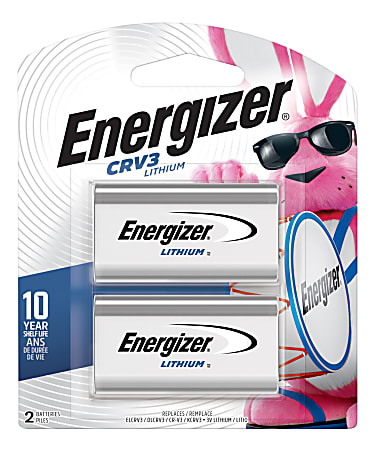 Energizer® CRV 3-Volt Photo Lithium Batteries, Pack Of 2