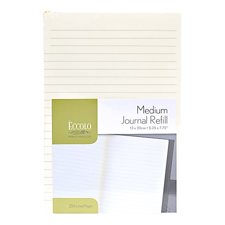 Eccolo™ Magnetic Journal Refill, 5 1/4" x 7 3/4" Pages, Ivory
