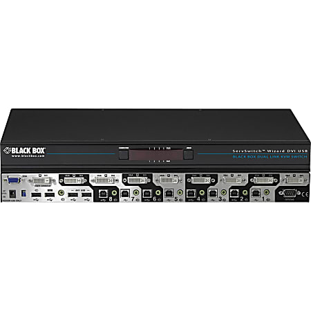 Black Box ServSwitch KV2008A KVM Switch - 8 Computer(s) - WQXGA - 2560 x 1600 - 12 x USB - 9 x DVI - Rack-mountable