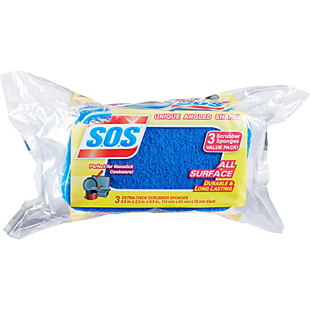 S.O.S . Sponge Scrubbers, Pack of 3