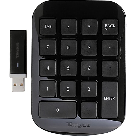Targus&reg; Wireless Numeric Keypad, Black/Gray