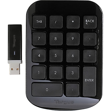 Targus® Wireless Numeric Keypad, Black/Gray