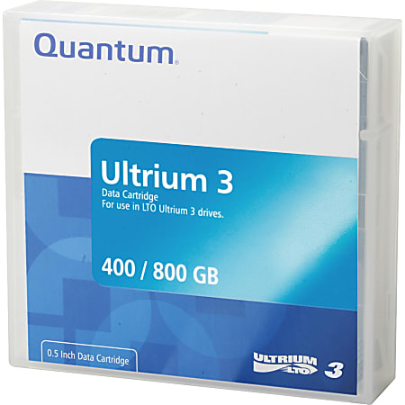 Quantum® LTO Ultrium 3 Data Cartridge, 400GB/800GB