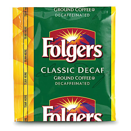 Folgers® Classic Roast Decaffeinated Coffee Packs, 0.9 Oz Bag Of 42