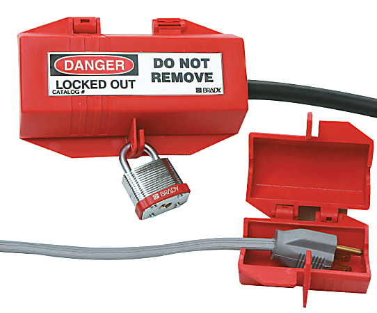 Brady Plug Lockouts, 110V, Red