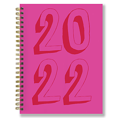 TF Publishing Weekly/Monthly Planner, 8" x 6-1/2", Just Pink, January To December 2022