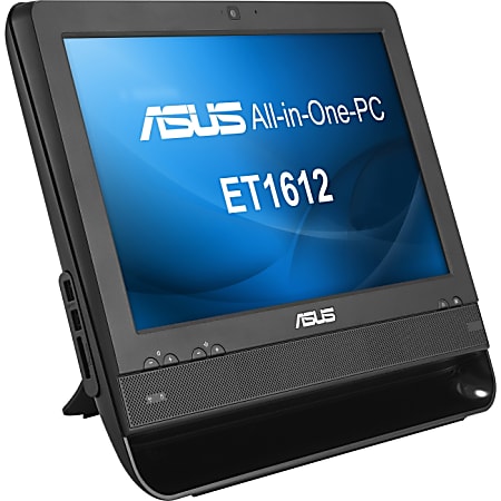 Asus ET1612IUTS-B004E All-in-One Computer - Intel Celeron 847 1.10 GHz - 2 GB DDR3 SDRAM - 320 GB HDD - 15.6" 1366 x 768 Touchscreen Display - Windows 7 Professional 64-bit - Desktop - Black