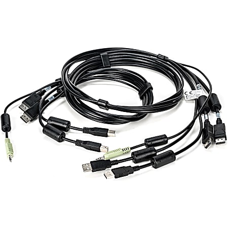 Vertiv Avocent Dual USB Keyboard and Mouse, Dual DisplayPort and Audio Cable, 6 ft.  - CBL0108
