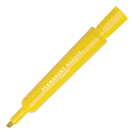 LARGE PERMANENT MARKER, CHISEL TIP, YELLOW INK – Arocep