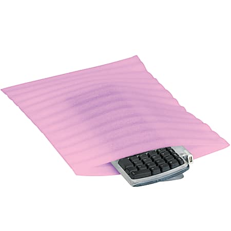 Office Depot® Brand Antistatic Flush-Cut Foam Pouches, 3" x 4", Pink, Case Of 500