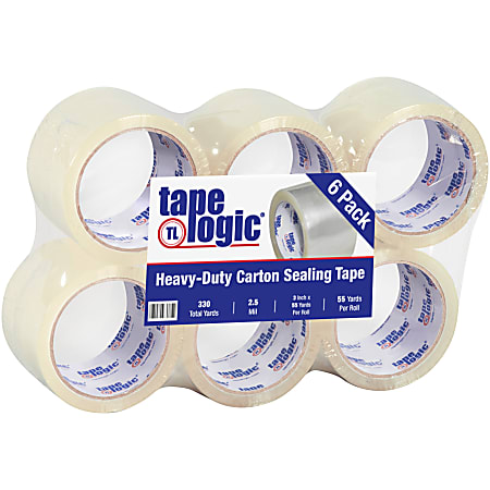 Tape Logic® #900 Economy Tape, 3" x 55 Yd., Clear, Case Of 6