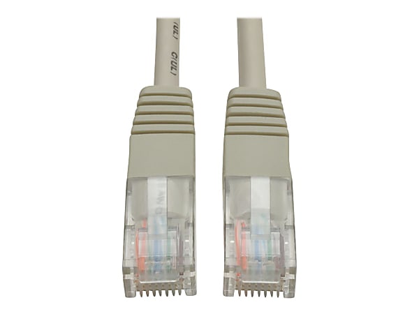 Eaton Tripp Lite Series Cat5e 350 MHz Molded (UTP) Ethernet Cable (RJ45 M/M), PoE - Gray, 6 ft. (1.83 m) - Patch cable - RJ-45 (M) to RJ-45 (M) - 6 ft - UTP - CAT 5e - molded, stranded - gray