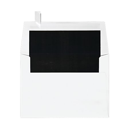 LUX Invitation Envelopes, A6, Peel & Press Closure, Black/White, Pack Of 50