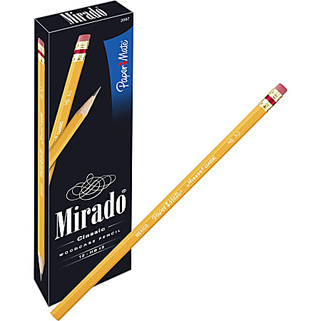 Paper Mate® Mirado® Pencils, Unsharpened, #2 Lead, Medium Soft, Pack of 12