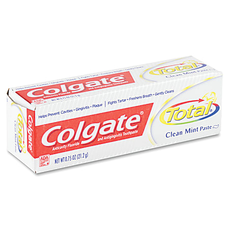 Colgate Total Clean Mint Toothpaste - Trial Size - 24 / Carton