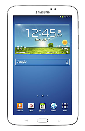 Samsung Galaxy Tab® 3 Tablet, 7" Screen, 8GB Memory, 8GB Storage, Android 4.2 Jelly Bean, White